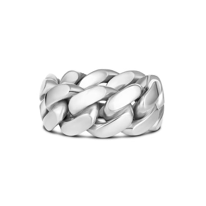 CUBAN LINK RING CLASSIC 10MM SILVER