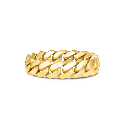 CUBAN LINK RING CLASSIC 5MM GOLD