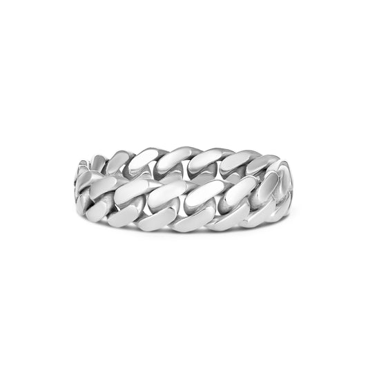 CUBAN LINK RING CLASSIC 5MM SILVER