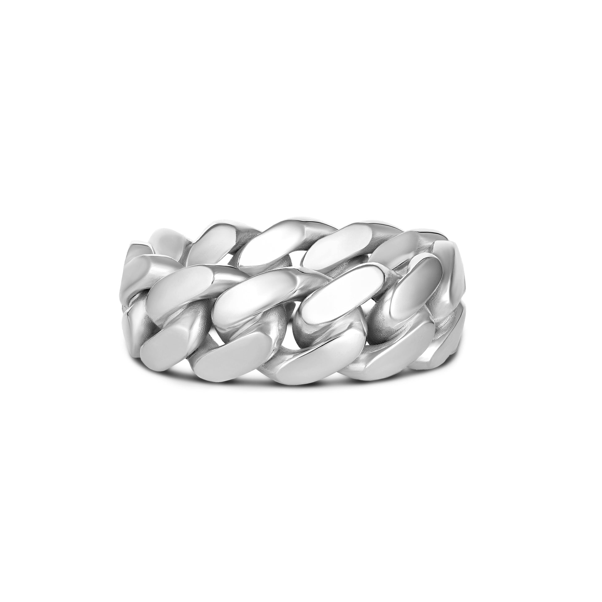 CUBAN LINK RING CLASSIC 8MM SILVER