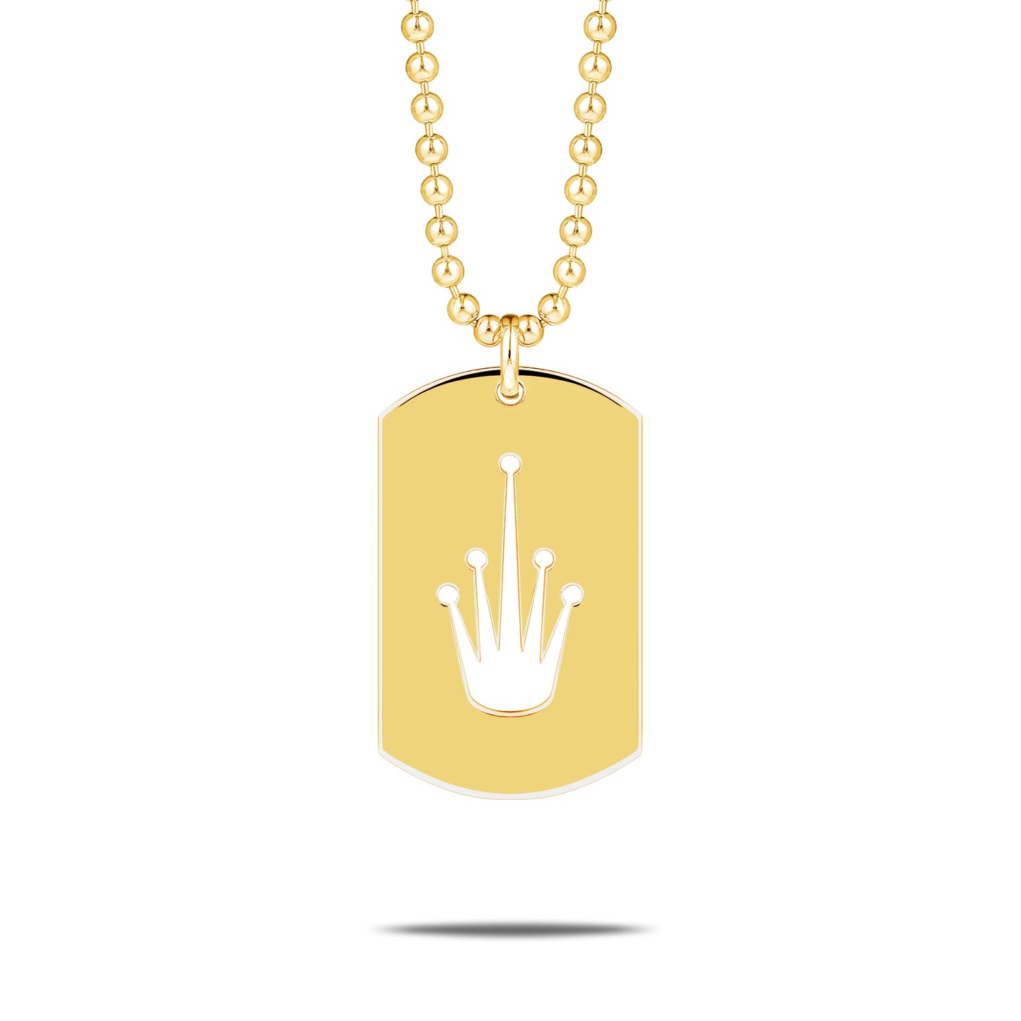 CROWN DAWG TAG PENDANT GOLD