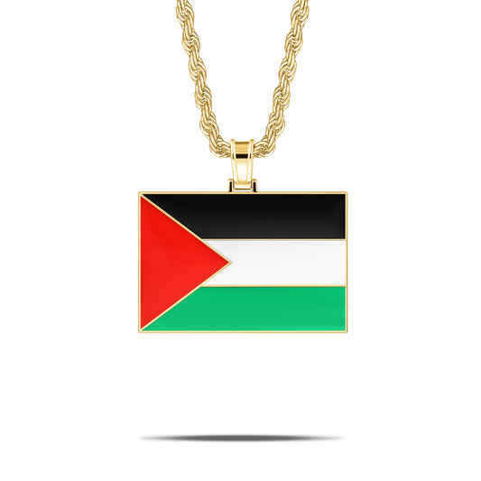 PALESTINE FLAG PENDANT GOLD