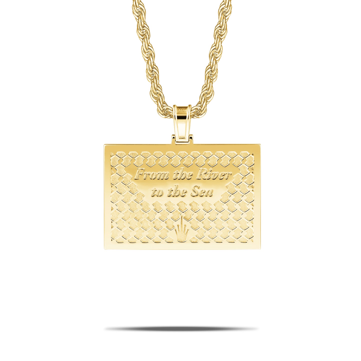PALESTINE FLAG PENDANT GOLD